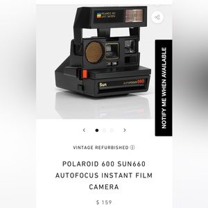 VINTAGE POLAROID 600 SUN660 AUTOFOCUS INSTANT FILM CAMERA WITH STRAP